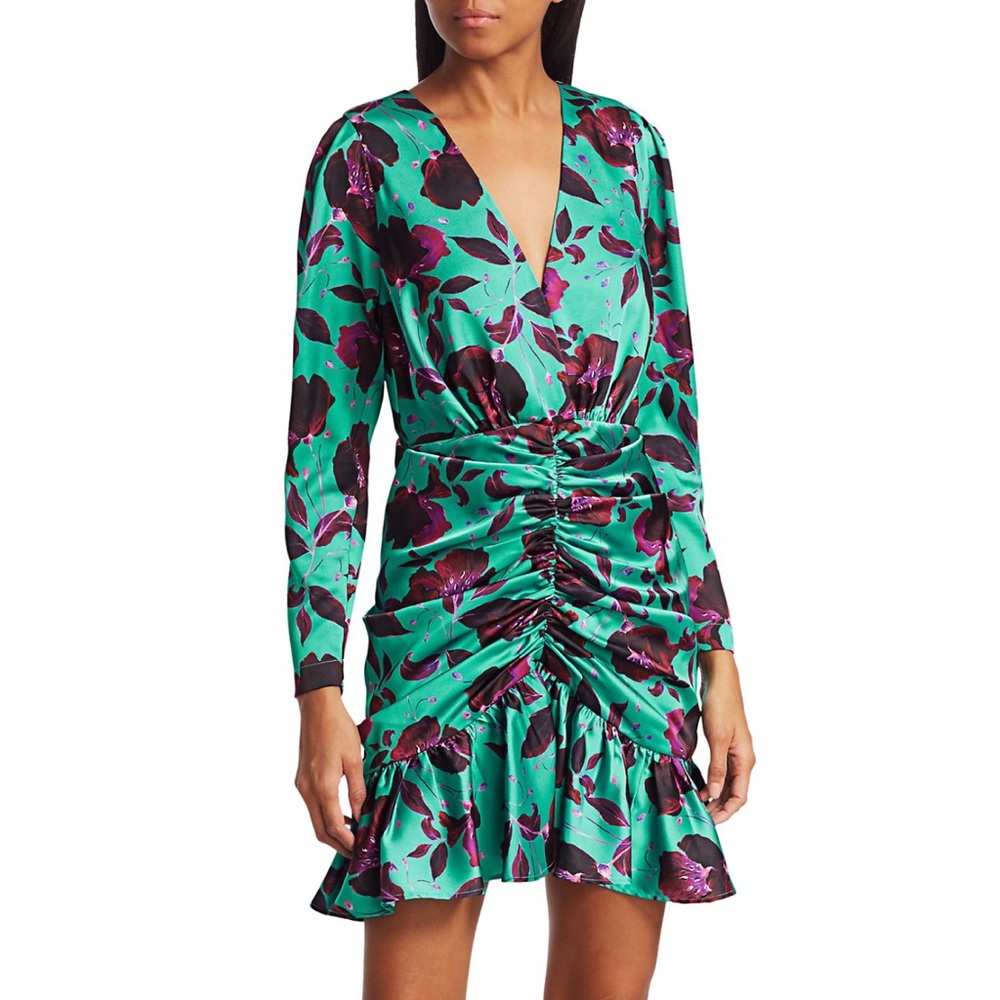 DELFI Collective Isla Floral Ruched Mini Dress